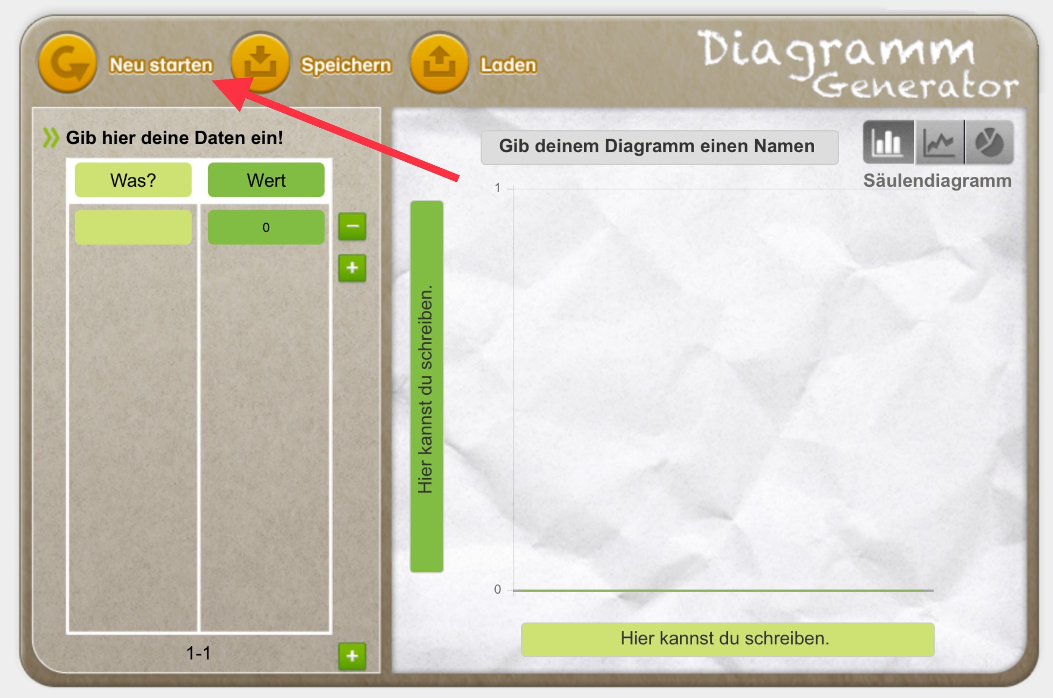 Diagramm starten